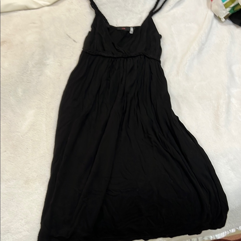 Lux Black Maxi Sundress Spaghetti Strap
